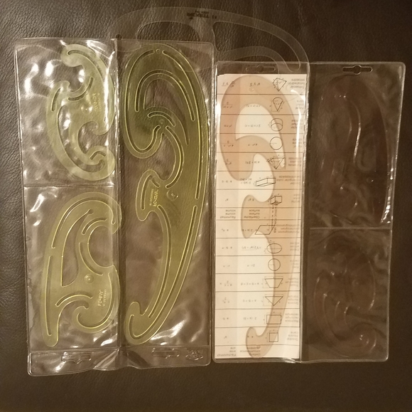 Drafting: Triangles French Curves Architect Ruler, - Picture 3 of 4